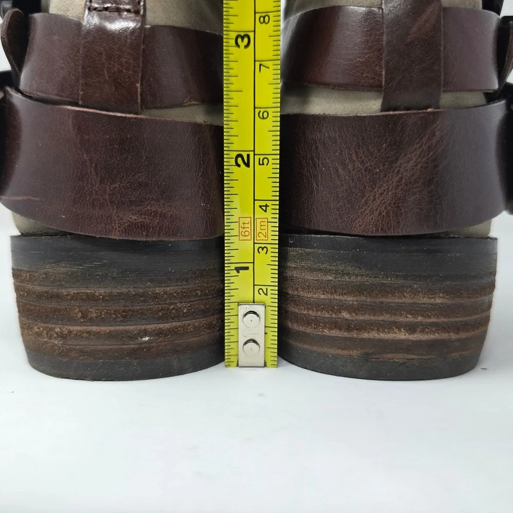 Sam Edelman Pia Boots Knee High Tall Stone Brown Suede Buckle Womens 6M